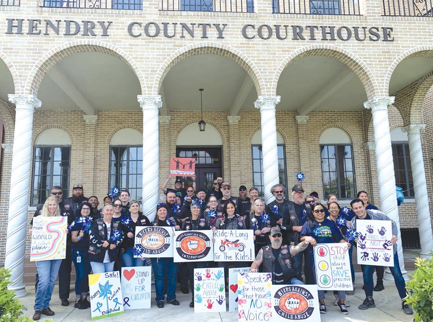 The Bikers Against Child Abuse ride started at the Hendry County Courthouse in LaBelle.